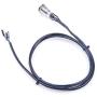 KNACRO 16mm Chassis Switch Metal Button Switch with 100CM 3.3FT Extension Cable Blue Ring LED Suitable for DIY Computer Switch and Restart Button(Ring, Blue)