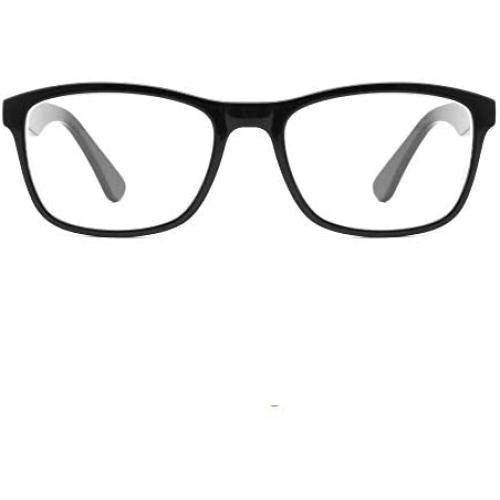 Blue Light Blocking Reading Glasses DONGDI Unisex Anti Eye Strain Computer Reading Frames with Spring Hinge Reading Eyewears for Women Men (Black,+0.0)