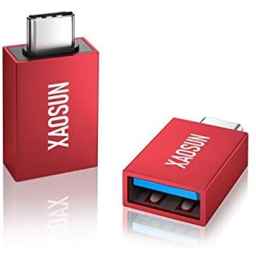 [10Gbps] USB C to USB Adapter (2 Pack), XAOSUN 3.1 Type-C to USB Adapter, Support Superfast Data Sync(OTG) & Fast Charging, Fit for MacBook Pro 2020/2019/2018, MacBook Air, Samsung Galaxy Note, Pixel