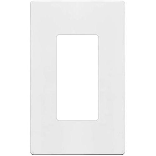 ENERLITES Screwless Decorator Wall Plates Child Safe Outlet Covers, Size 1-Gang 4.68'' H x 2.93” L, Unbreakable Polycarbonate Thermoplastic, SI8831-W, Glossy, White
