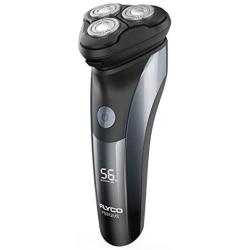 Electric Razor for Men,FLYCO Wet & Dry Mens Razors for Shaving Electric Cordless with Pop-up Trimmer,Rotary Razors Electric Shavers for Men Waterproof Rechargeable