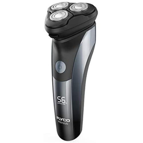 Electric Razor for Men,FLYCO Wet & Dry Mens Razors for Shaving Electric Cordless with Pop-up Trimmer,Rotary Razors Electric Shavers for Men Waterproof Rechargeable