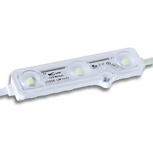 NC LED Bright White 10K Wide Angle 3 Lights ECO3 0.72 Watt Product of Korea 3 YRS Warranty (Bags of 100 Modules, 50 Ft) NC LED Bright White 10K Wide Angle 3 Lights ECO3 0.72 Watt Product of Korea 3 YRS Warranty (Bags of 100 Modules, 50 Ft)