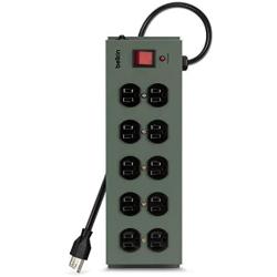Belkin 10-Outlet Metal Power Strip Surge Protector, 15ft Cord