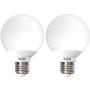 Sunco Lighting 2 Pack G25 LED Globe, 6W=40W, Dimmable, 450 LM, 2700K Soft White, E26 Base, Ideal for Bathroom Vanity or Mirror - UL & Energy Star