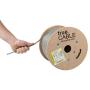 trueCABLE Cat6 Riser (CMR), 500ft, Gray, 23AWG 4 Pair Solid Bare Copper, 550MHz, ETL Listed, Unshielded Twisted Pair (UTP), Bulk Ethernet Cable