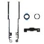 Home Button Replacement for iPad 7 7th Gen 10.2'' 2019 (A2197 A2198 A2200),iPad 8 8th Gen 10.2'' 2020 (A2270 A2428 A2429 A2430) Incl Flex Cable Connector (White Silver Ring)