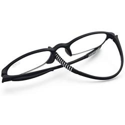 Mcoorn Computer Blue Light Blocking Reading Glasses(Flexible and Lightweight) Plastic Portable Readers, Single Black, +1.75 diopters