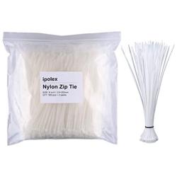 Nylon Zip Ties (Pack of 1000pcs) 8 Inch with Self Locking Cable Ties (White)