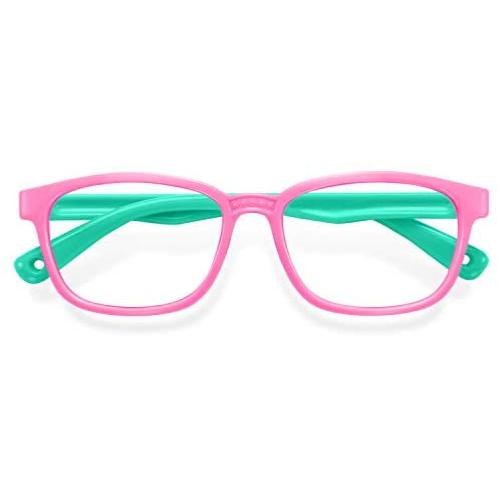 Blue Light Glasses for Kids 1 Pack Anti Glare & Eye Strain Glasses Computer TV Phone Tablets UV Protection Glasses for Kids Boys Girls Age 3-12(Pink Green) Blue Light Glasses for Kids 1 Pack Anti Glare & Eye Strain Glasses Computer TV Phone Tablets UV Protection Glasses for Kids Boys Girls Age 3-12(Pink Green)