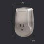 TOPGREENER Smart Wi-Fi Powerful Plug with Energy Monitoring, Smart Outlet, 15A, 1800W, No Hub Required, Compatible with Alexa and Google Assistant, Nickel, 2-Pack