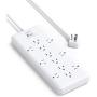 Anker Power Strip Surge Protector (2 × 4000 Joules), PowerExtend Strip 12 Outlets with Flat Plug, 1875W Output, 8ft Extension Cord, Dual Surge Protection for Office, Home