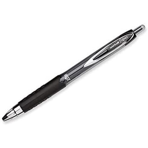 uni-ball 33950 Signo 207 Retractable Gel Pen, Black Ink, 0.7mm, Dozen