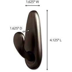Command Forever Classic Metal Hook, Large, Oil Rubbed Bronze, 2-Hooks (FC13-ORB-2ES), Decorate Damage-Free