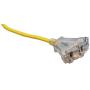 Southwire 04188 12/3 Multi-Outlet Vinyl Extension Cord with Lighted End, 50-Foot