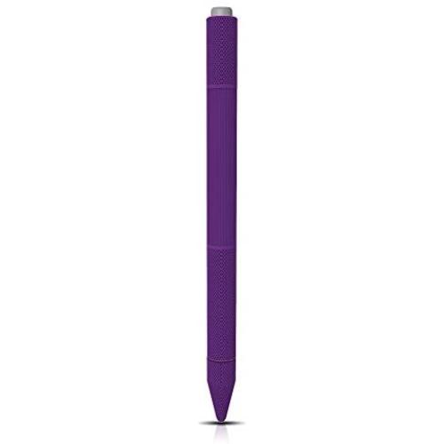 AWINNER Silicone Case Compatible with Surface Pen Holder Sleeve Skin Pocket Cover Accessories for 2017 New Surface Pen,with Protective Nib Covers (Purple)