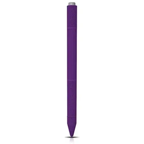 AWINNER Silicone Case Compatible with Surface Pen Holder Sleeve Skin Pocket Cover Accessories for 2017 New Surface Pen,with Protective Nib Covers (Purple)