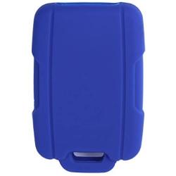WERFDSR Sillicone key fob Skin key Cover Remote Case Protector Shell for 2015 2016 Chevrolet Suburban Tahoe GMC Yukon Smart Remote blue