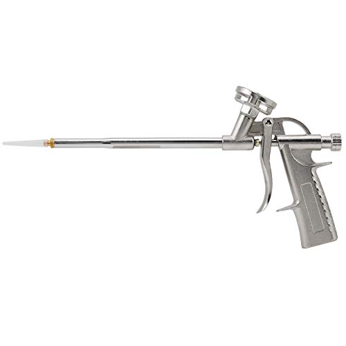Wendry Stainless Steel Caulking Foaming Gun, Foam Expanding Spray Gun Sealant Dispensing PU Insulating Applicator Tool Easy to Use and Clean