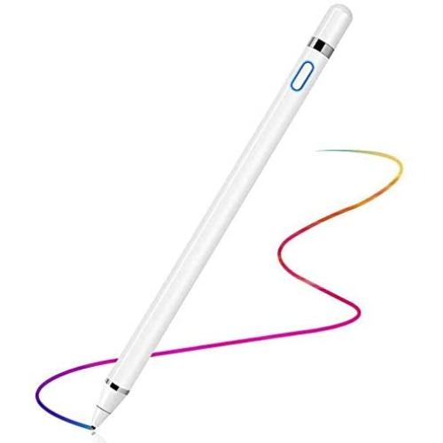 Stylus Pencil Compatible for Apple,Active Stylus Pen for Touch Screens, Rechargeable 1.5mm Fine Point Smart Pencil Compatible for iPhone iPad Android and Most Tablets on Touchscreen Devices (White)