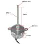 CHANCS TYC-40 AC 12V Small Synchronous Gear Motor 5RPM CW/CCW Inner-screw Shaft Shaft Length 74MM for Christmas decoration