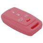 WEIBISS 2 Pack 5 Buttons Soft Silicone Rubber Remote Keyless Protector Case Key Fob Cover Protector Holder Jacket for Dodge 2021 2020 2019 Ram 1500 Pickup 68291690AB/AC/AD, Red Pink