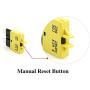 LENKRAD 20 Amp 5pcs Yellow Manual Reset Low Profile ATS Circuit Breakers 12V - 28V DC (20A)