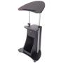Techni Mobili Sit-to-Stand Mobile Medical Laptop Computer Cart, Black
