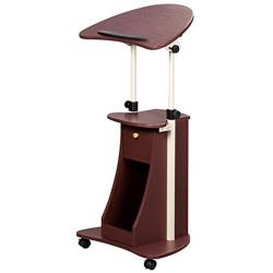 Techni Mobili Sit-to-Stand Mobile Medical Laptop Computer Cart, Chocolate