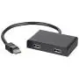 Monoprice 121972 2-Port DisplayPort 1.2 to DisplayPort Multi-Stream Transport (MST) Hub, DP to DP, Black, 7.6 x 5.8 x 1.3