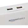 Amazon Basics 6 Outlet, Wall Mount Surge Protector, Power Strip, 2 USB ports 3.4A, 1080 Joules