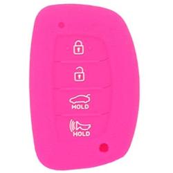SEGADEN Silicone Cover Protector Case Holder Skin Jacket Compatible with HYUNDAI 4 Button Smart Remote Key Fob CV4112 Rose