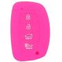 SEGADEN Silicone Cover Protector Case Holder Skin Jacket Compatible with HYUNDAI 4 Button Smart Remote Key Fob CV4112 Rose