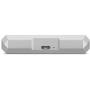 LaCie Mobile Drive, 2 TB, External Hard Drive HDD – Moon Silver, USB-C USB 3.0, with Rescue Services (STHG2000400)