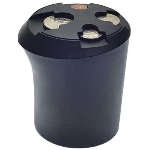 Nadex Coin Organizer Pro - Car Cup Coin Holder and Sorter - Vehicle Change Organizer Sorts Pennies, Nickels, Dimes and Quarters, Easy Push Coin Retrieval