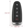 uxcell New 5 Buttons Uncut Insert Key Fob Remote Control Case Shell Replacement M3N5WY8609 for Ford MKS MKT 2013-2014
