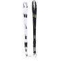 Sport Lanyard Neck Lanyard Strap for Key Chains/ID Holder/Phones/Bags/Accessories with Quick Release Buckle—2 Packs (Black Gold & White)