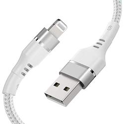 Syncwire iPhone Charger Lightning Cable 4ft [Apple MFI Certified] Upgraded Nylon Braided Fast Charging & Syncing Apple Charger Cord for iPhone 12 11 XS Max XR X 8 Plus 7 Plus 6 Plus Se iPad - Silver