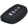 WEIBISS 2 Pack 4 Buttons Smart Rubber Key Fob Remote Cover Keyless Entry Case Holder Protector Skin Compatible with Hyundai 2018 2017 2016 Tucson Elantra Sonata, Black Blue