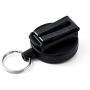 KEY-BAK Original Retractable Key Holder with a Black Front, Removable Rotating Belt Clip, Split Ring and Made in the USA