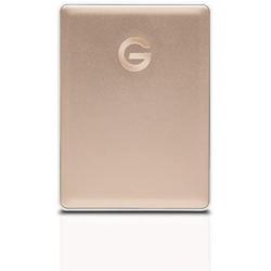 G-Technology 2TB G-DRIVE Mobile USB-C (USB 3.1 Gen 1) Portable External Hard Drive, Gold - 0G10340