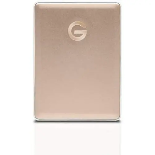 G-Technology 2TB G-DRIVE Mobile USB-C (USB 3.1 Gen 1) Portable External Hard Drive, Gold - 0G10340