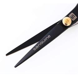 Sanguine Professional Hairdressing Scissors, 5.5 inch, 14 cm, Deep Black