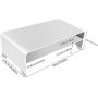 2 Tiers Aluminum Monitor Computer Stand Riser (2 Tiers 19.7x8.7x5.12 inch Large)