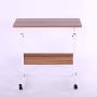 Laptop Cart 31.5'' Mobile Table Fancasa Movable Portable Adjustable Notebook Computer Stand with Wheels (Teak)