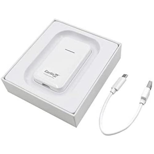2021 Wireless CarPlay CarlinKit 2.0 Adapter U2W for Factory Wired CarPlay Cars, Compatible with Audi/Porsche/Volvo/Volkswagen/Ford SYNC3.4, Online Upgrade iOS 13-14, Convert Wired to Wireless CarPlay