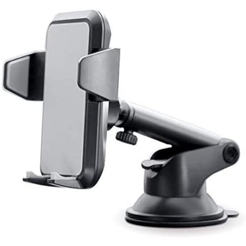 Upgraded Car Phone Holder KLKE Universal Cell Phone Holder for Car Strong Suction Cup Dashboard Windshield Car Phone Mount with Quick Release Landscape Portrait Mode for iPhone Samsung Galaxy LG