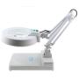 Magnifying Lamp Task Lamp Electronic Desk Lamp Magnifier Adjustable Light Super Bright Natural Daylight Inspection Stand Top Desk Magnifier Swivel Arm Utility Clamp Light (10X Loupes Glass(Updated))