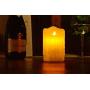 Flameless Candles with 10 Key Remote Timer Flickering Tear Wave Shaped Tealight 3x5'' Real Wax Simulate Dripping led Candles Battery Operated Safe for Halloween Christmas Indoor Outdoor Decor