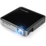 APEMAN M4 Mini Portable Projector, Video DLP Pocket Projector for Home and Outdoor Entertainment, Support 1080P HDMI Input Built-in Rechargeable Battery Stereo Speakers with Upgraded 360° Tripod